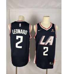 Clippers 2 Kawhi Leonard Black City Edition Nike Swingman Jersey