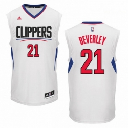 Mens Adidas Los Angeles Clippers 21 Patrick Beverley Authentic White Home NBA Jersey 