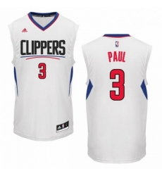 Mens Adidas Los Angeles Clippers 3 Chris Paul Authentic White Home NBA Jersey 