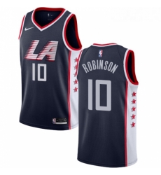 Womens Nike Los Angeles Clippers 10 Jerome Robinson Swingman Navy Blue NBA Jersey City Edition 