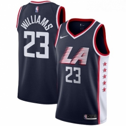 Womens Nike Los Angeles Clippers 23 Louis Williams Swingman Navy Blue NBA Jersey City Edition 