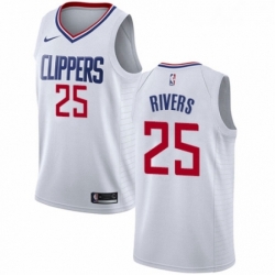 Youth Nike Los Angeles Clippers 25 Austin Rivers Swingman White NBA Jersey Association Edition