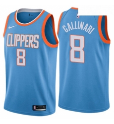 Youth Nike Los Angeles Clippers 8 Danilo Gallinari Swingman Blue NBA Jersey City Edition 