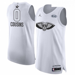 Mens Nike Jordan New Orleans Pelicans 0 DeMarcus Cousins Authentic White 2018 All Star Game NBA Jersey