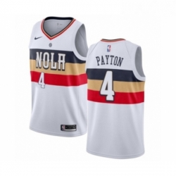 Mens Nike New Orleans Pelicans 4 Elfrid Payton White Swingman Jersey Earned Edition 