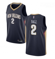 Pelicans #2 Lonzo Ball Navy Basketball Swingman Icon Edition Jersey