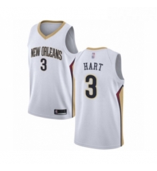 Womens New Orleans Pelicans 3 Josh Hart Swingman White Basketball Jersey Association Edition 