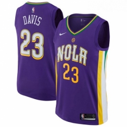 Womens Nike New Orleans Pelicans 23 Anthony Davis Swingman Purple NBA Jersey City Edition