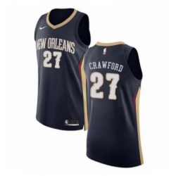 Womens Nike New Orleans Pelicans 27 Jordan Crawford Authentic Navy Blue Road NBA Jersey Icon Edition 