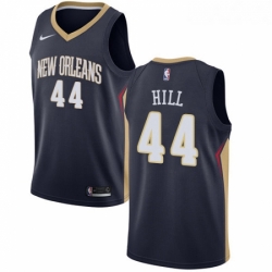 Womens Nike New Orleans Pelicans 44 Solomon Hill Swingman Navy Blue Road NBA Jersey Icon Edition