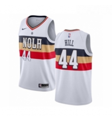 Womens Nike New Orleans Pelicans 44 Solomon Hill White Swingman Jersey Earned Edition