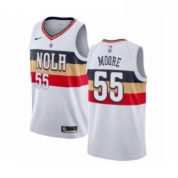 Womens Nike New Orleans Pelicans 55 E Twaun Moore White Swingman Jersey Earned Editio