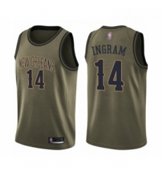 Youth New Orleans Pelicans 14 Brandon Ingram Swingman Green Salute to Service Basketball Jersey 