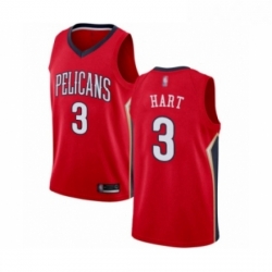 Youth New Orleans Pelicans 3 Josh Hart Swingman Red Basketball Jersey Statement Edition 