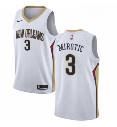 Youth Nike New Orleans Pelicans 3 Nikola Mirotic Authentic White NBA Jersey Association Edition 