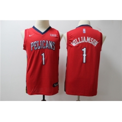 Youth Pelicans 1 Zion Williamson Red Youth Nike Swingman Jersey