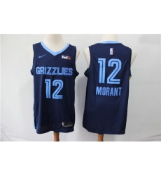 Grizzlies 12 Ja Morant Navy City Edition Nike Swingman Jersey