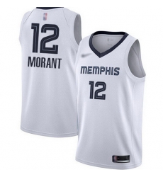 Grizzlies #12 Ja Morant White Basketball Swingman Association Edition Jersey