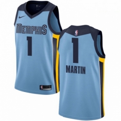 Mens Nike Memphis Grizzlies 1 Jarell Martin Authentic Light Blue NBA Jersey Statement Edition 