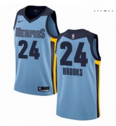 Mens Nike Memphis Grizzlies 24 Dillon Brooks Authentic Light Blue NBA Jersey Statement Edition 