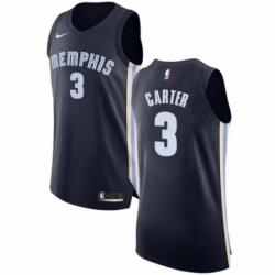 Womens Nike Memphis Grizzlies 3 Jevon Carter Authentic Navy Blue Road NBA Jersey Icon Edition 