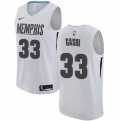 Womens Nike Memphis Grizzlies 33 Marc Gasol Swingman White NBA Jersey City Edition