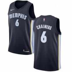 Womens Nike Memphis Grizzlies 6 Mario Chalmers Swingman Navy Blue Road NBA Jersey Icon Edition 