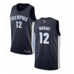 Youth Nike Memphis Grizzlies 12 Ja Morant Navy Blue NBA Swingman Icon Edition Jersey 