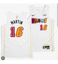 Men Miami HEAT Caleb Martin #16 White Stitched Swingman Jersey