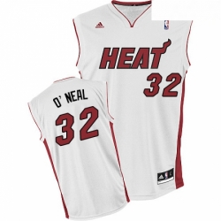 Mens Adidas Miami Heat 32 Shaquille ONeal Swingman White Home NBA Jersey