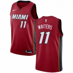 Mens Nike Miami Heat 11 Dion Waiters Swingman Red NBA Jersey Statement Edition