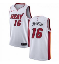 Mens Nike Miami Heat 16 James Johnson Swingman NBA Jersey Association Edition