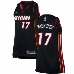 Mens Nike Miami Heat 17 Rodney McGruder Swingman Black NBA Jersey Icon Edition 