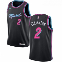 Mens Nike Miami Heat 2 Wayne Ellington Swingman Black NBA Jersey City Edition