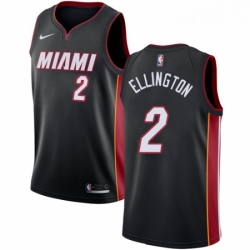 Mens Nike Miami Heat 2 Wayne Ellington Swingman Black Road NBA Jersey Icon Edition