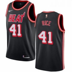 Mens Nike Miami Heat 41 Glen Rice Authentic Black Black Fashion Hardwood Classics NBA Jersey