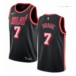 Mens Nike Miami Heat 7 Goran Dragic Swingman Black Black Fashion Hardwood Classics NBA Jersey