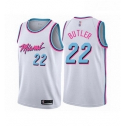 Youth Miami Heat 22 Jimmy Butler Swingman White Basketball Jersey City Edition 