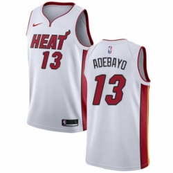 Youth Nike Miami Heat 13 Edrice Adebayo Swingman NBA Jersey Association Edition 