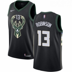 Mens Adidas Milwaukee Bucks 13 Glenn Robinson Authentic Black Alternate NBA Jersey Statement Edition 