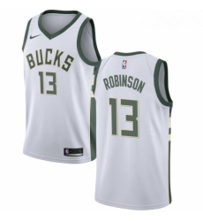 Mens Nike Milwaukee Bucks 13 Glenn Robinson Swingman White Home NBA Jersey Association Edition 