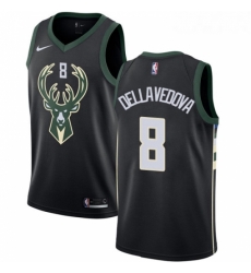 Womens Adidas Milwaukee Bucks 8 Matthew Dellavedova Authentic Black Alternate NBA Jersey Statement Edition 