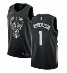 Youth Nike Milwaukee Bucks 1 Oscar Robertson Swingman Black Alternate NBA Jersey Statement Edition