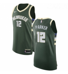 Youth Nike Milwaukee Bucks 12 Jabari Parker Authentic Green Road NBA Jersey Icon Edition