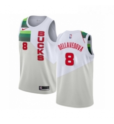 Youth Nike Milwaukee Bucks 8 Matthew Dellavedova White Swingman Jersey Earned Edition 