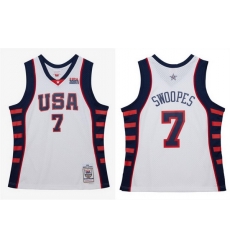 Men Team USA 7 Sheryl Swoopes White 2024 Stitched Jersey