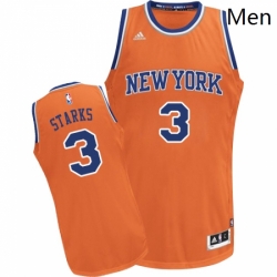 Mens Adidas New York Knicks 3 John Starks Swingman Orange Alternate NBA Jersey