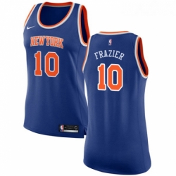 Womens Nike New York Knicks 10 Walt Frazier Swingman Royal Blue NBA Jersey Icon Edition