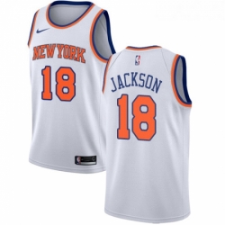 Womens Nike New York Knicks 18 Phil Jackson Authentic White NBA Jersey Association Edition