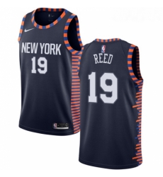 Womens Nike New York Knicks 19 Willis Reed Swingman Navy Blue NBA Jersey 2018 19 City Edition